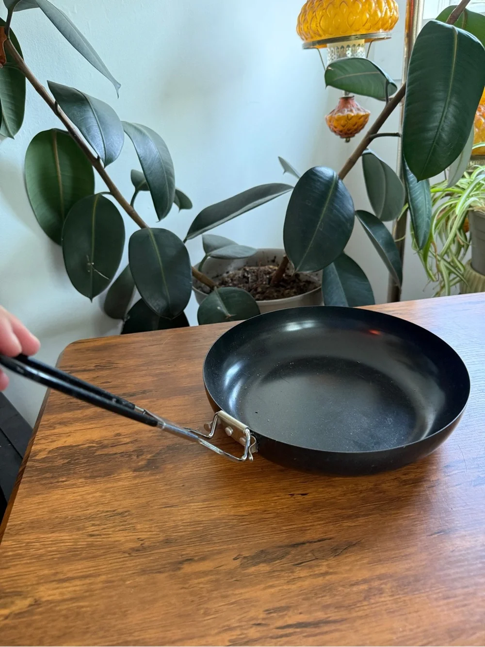 Nonstick Black Frying Pan with Folding Handle - Home Kitchen Coleman